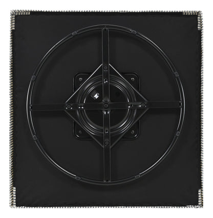 Winter Upholstered Sloped Arm Accent Swivel Chair Grey - 904137