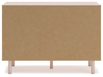 Wistenpine Full Upholstered Panel Bed with Dresser in Blush - PKG018726