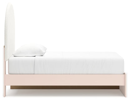 Wistenpine Twin Panel Bed with Dresser and Nightstand in Blush from Ashley - Luna Furniture