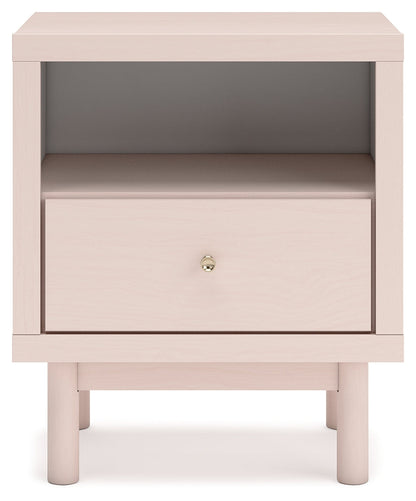 Wistenpine Twin Upholstered Panel Bed with Dresser and 2 Nightstands in Blush - PKG018937