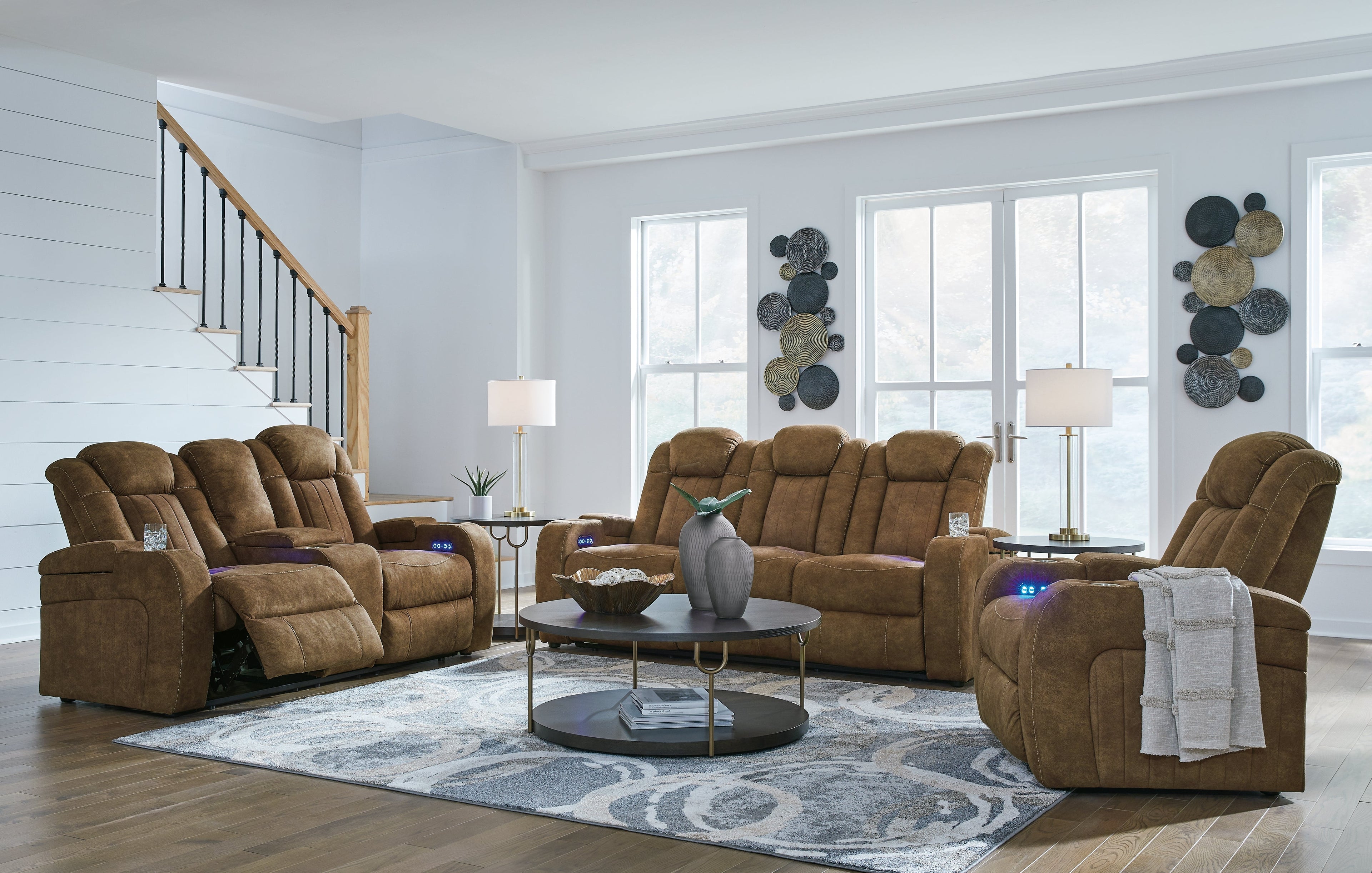 Wolfridge Sofa, Loveseat and Recliner in Brindle - PKG015543