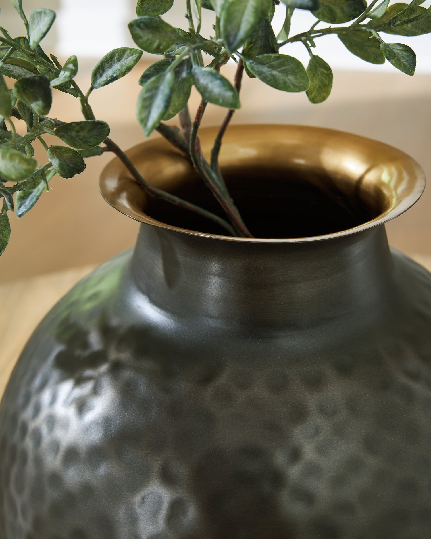 Woody Pewter/Gold Finish Vase - A2000844