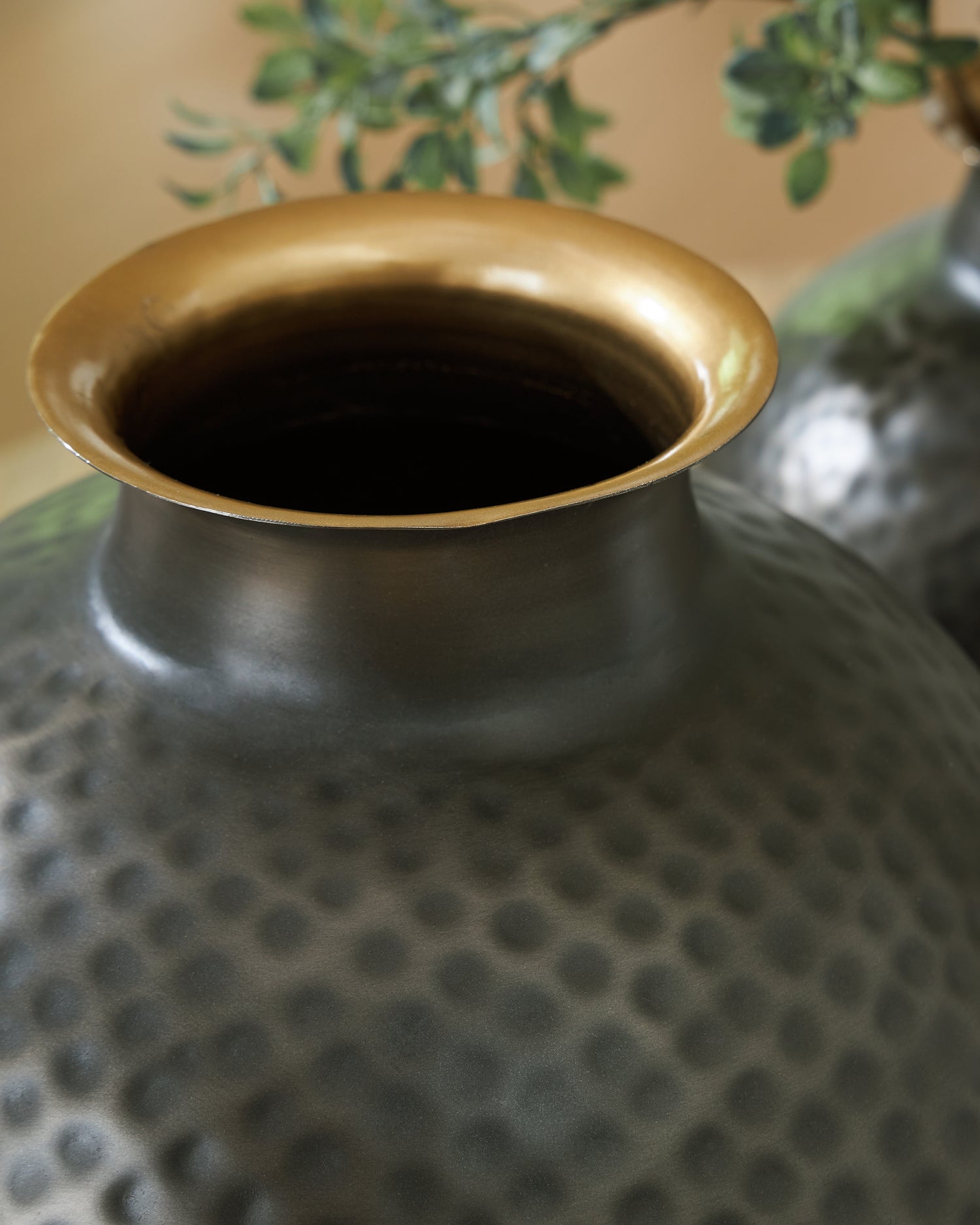 Woody Pewter/Gold Finish Vase - A2000845