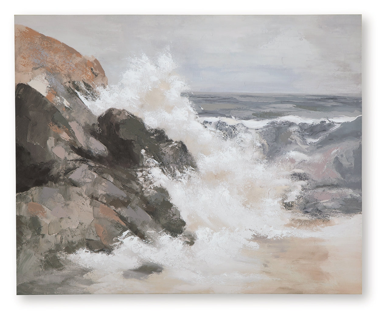 Worthner Tan/Gray/White Wall Art - A8000483