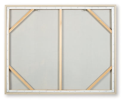 Worthney Blue/White/Brown Wall Art - A8000457
