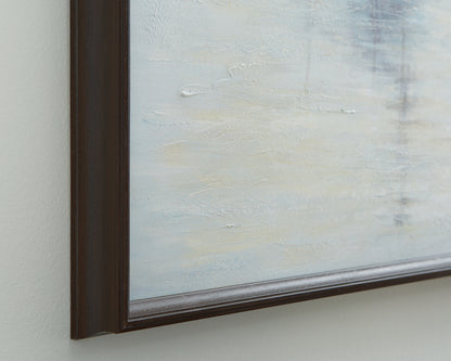 Worthney Blue/White/Brown Wall Art - A8000457