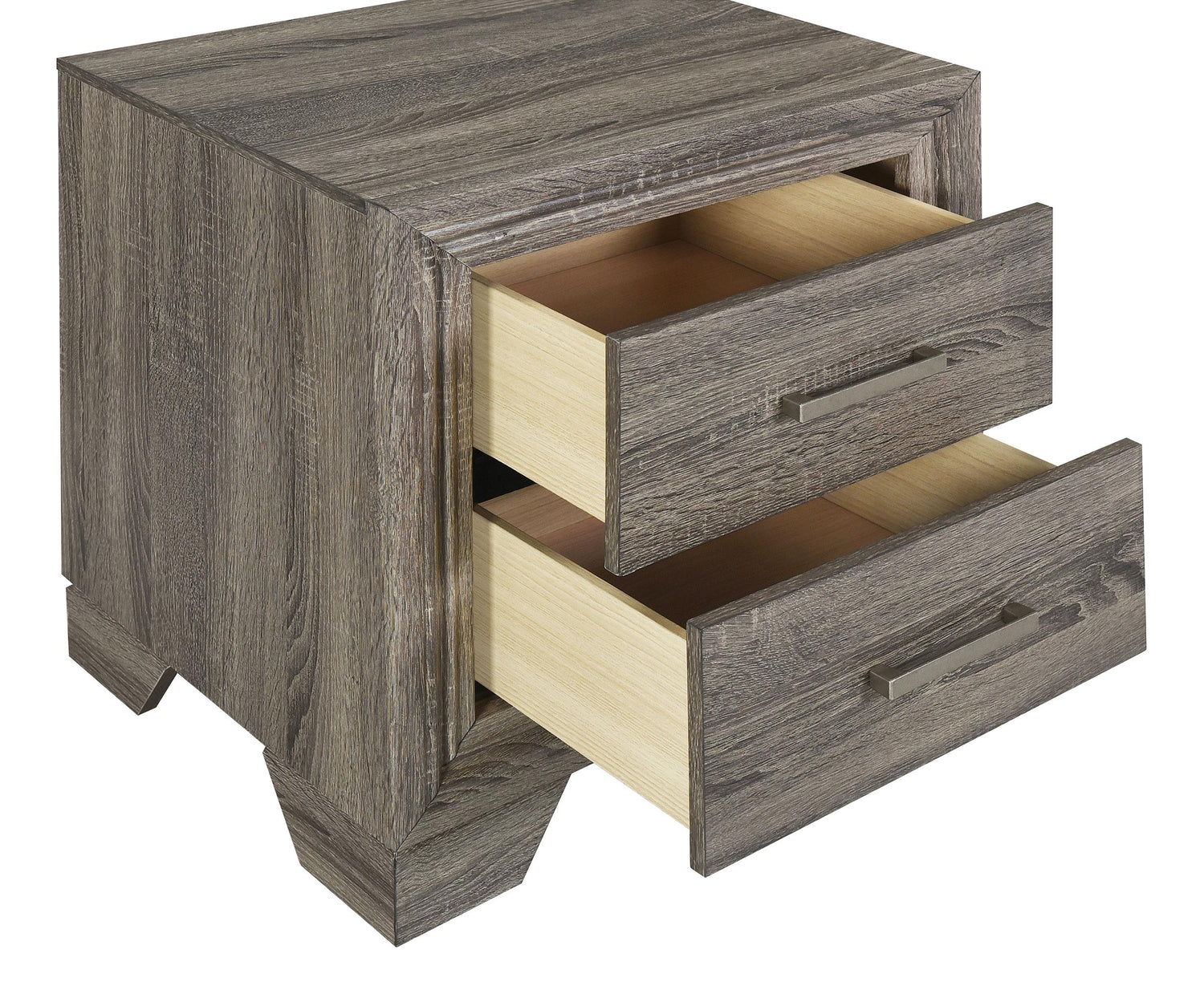 Wright 2-drawer Nightstand Bedside Table Brown Oak - 223342