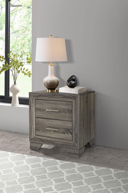 Wright 2-drawer Nightstand Bedside Table Brown Oak - 223342