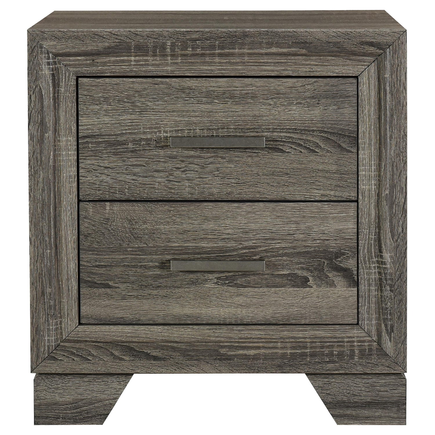Wright 2-drawer Nightstand Bedside Table Brown Oak - 223342