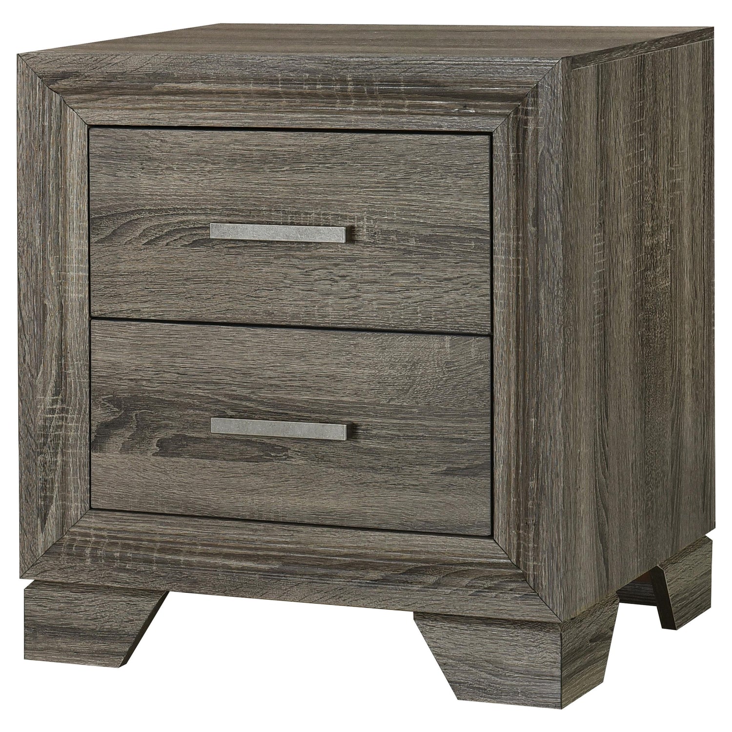 Wright 2-drawer Nightstand Bedside Table Brown Oak - 223342