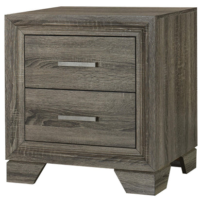 Wright 2-drawer Nightstand Bedside Table Brown Oak - 223342