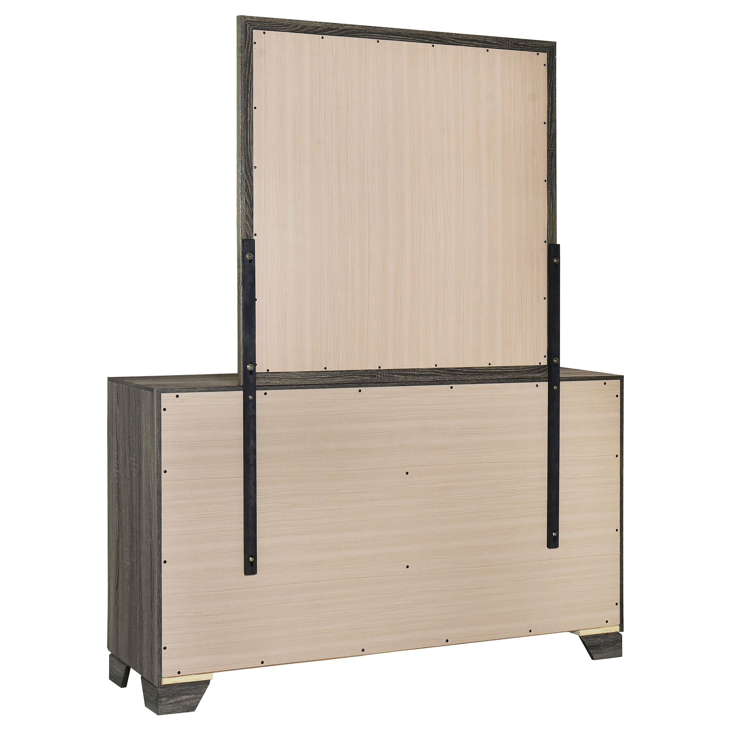 Wright 6-drawer Dresser and Mirror Brown Oak - 223343M