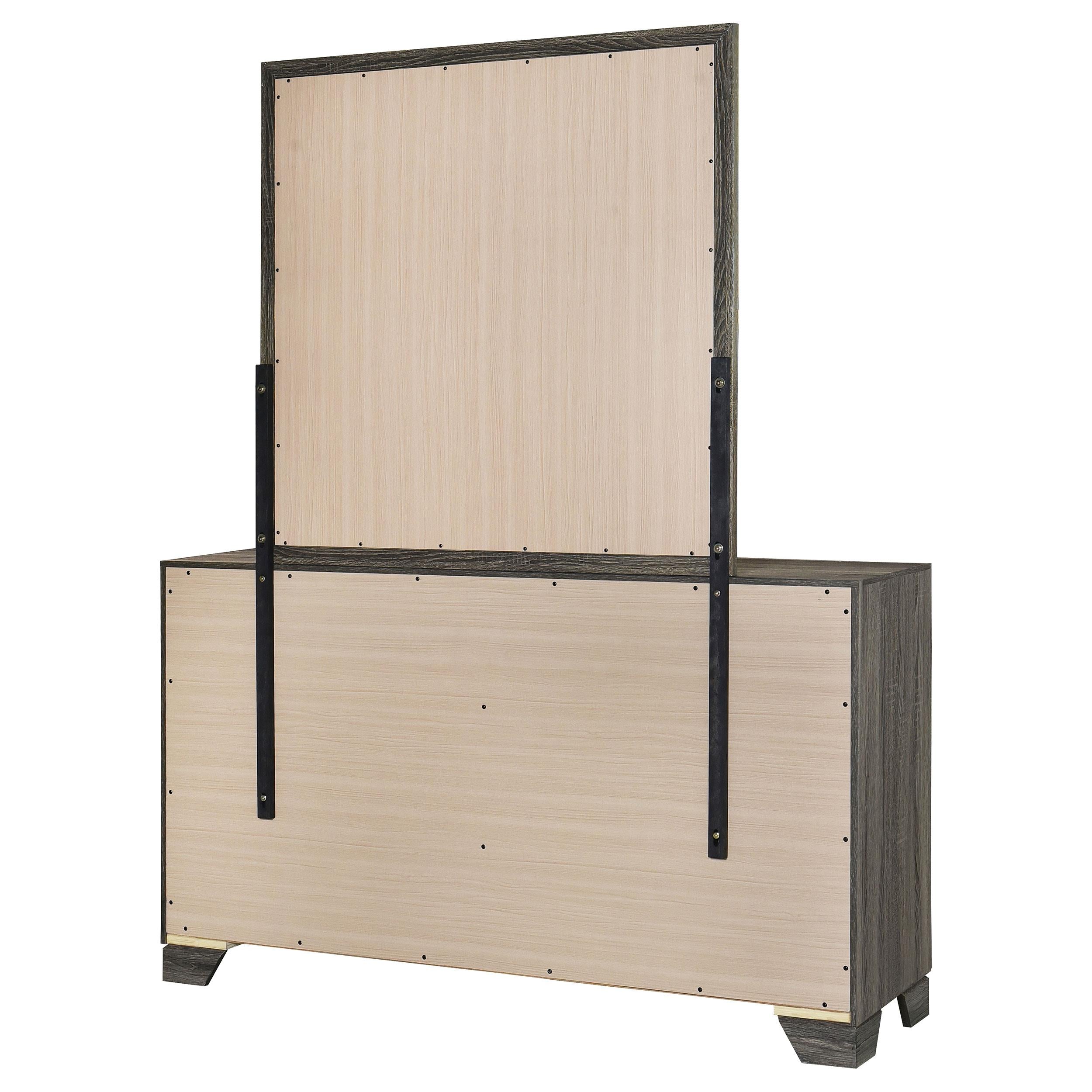 Wright 6-drawer Dresser and Mirror Brown Oak - 223343M