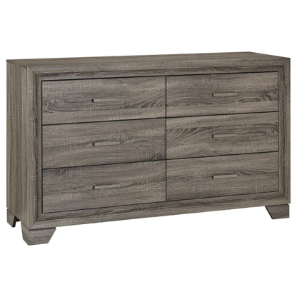 Wright 6-drawer Dresser Cabinet Brown Oak - 223343