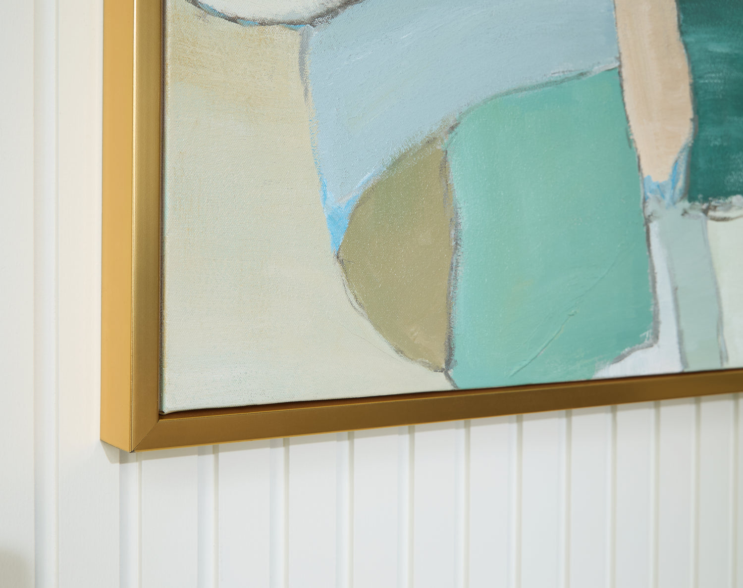 Wynburn White/Blue/Green Wall Art - A8000442