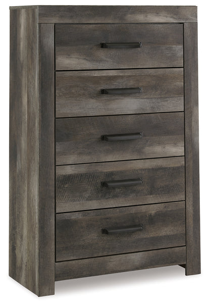 Wynnlow Gray Full Crossbuck Panel Bed and 2 Chests - B440B40