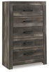 Wynnlow Gray King Crossbuck Panel Bed and Chest - B440B43