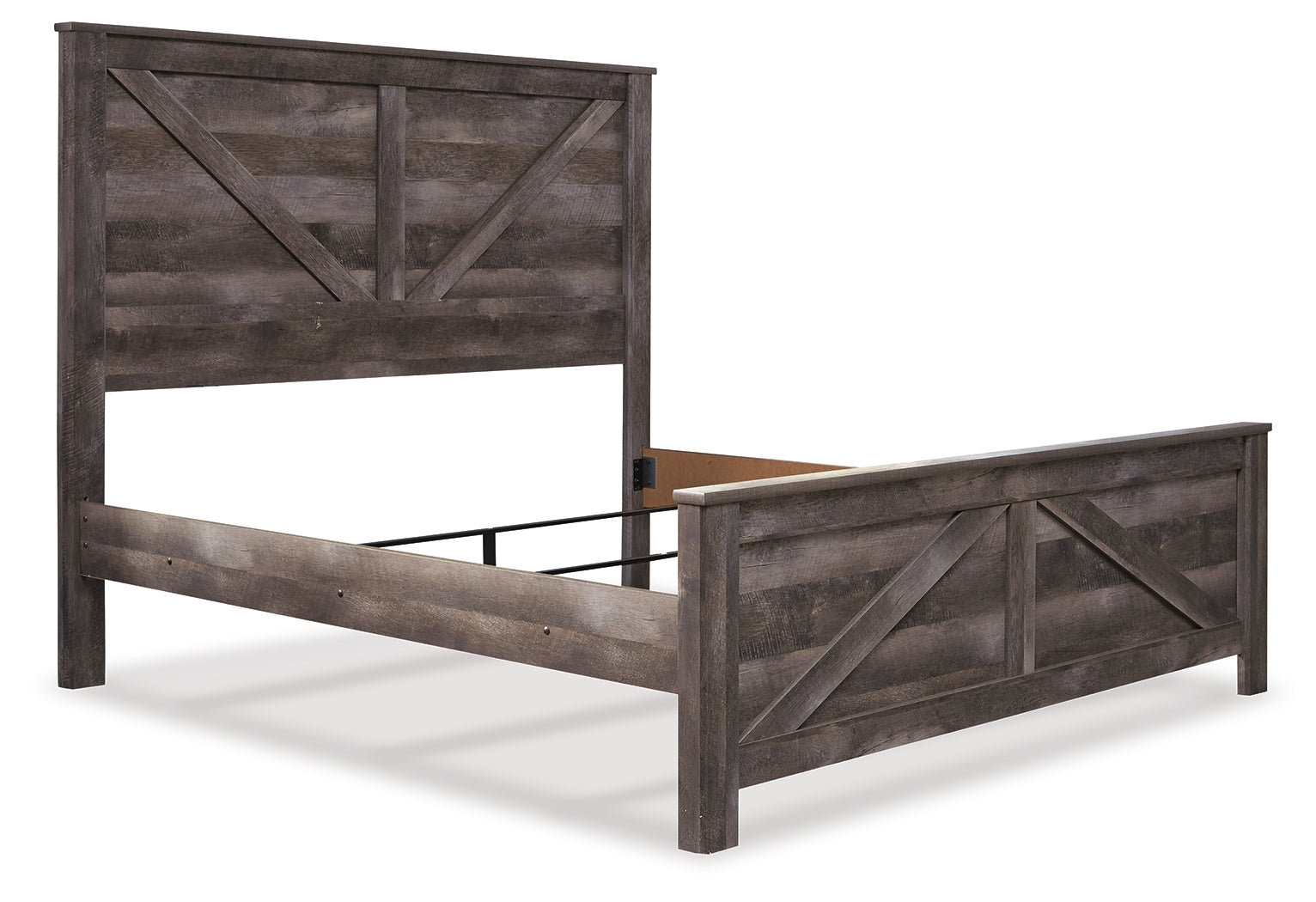 Wynnlow Gray King Crossbuck Panel Bed and Chest - B440B43