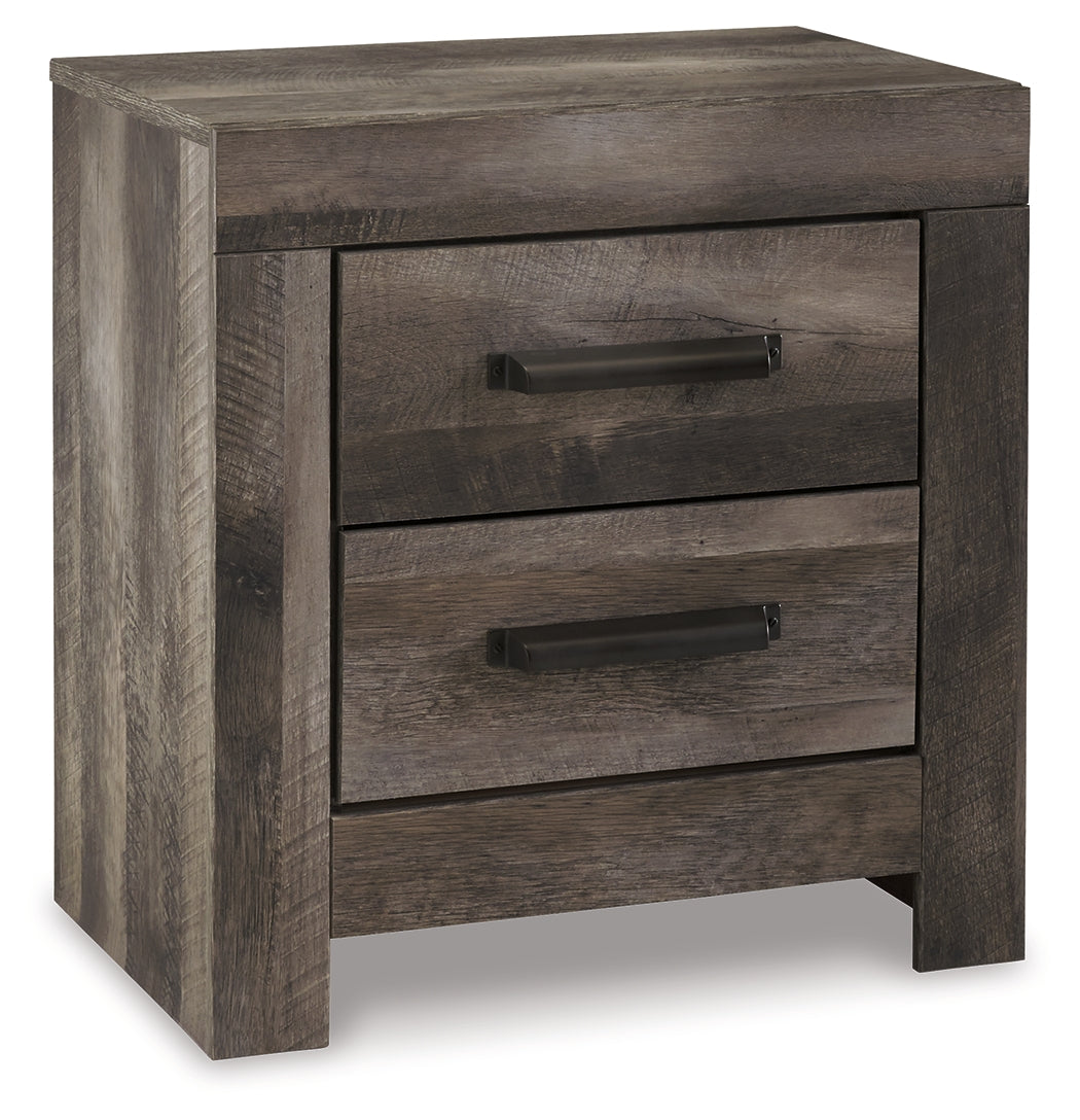 Wynnlow King Panel Bed with Mirrored Dresser and 2 Nightstands in Gray - PKG005683