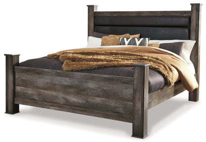 Wynnlow King Poster Bed with Dresser in Gray - PKG005121