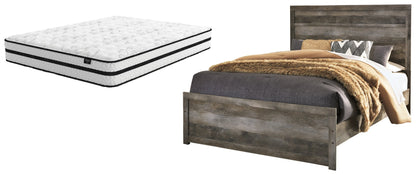 Wynnlow Queen Panel Bed with Mattress in Gray - PKG008841