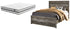 Wynnlow Queen Panel Bed with Mattress in Gray - PKG008841