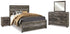Wynnlow Queen Panel Bed with Mirrored Dresser and Nightstand in Gray - PKG014053