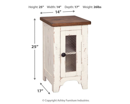 Wystfield 2 End Tables in White/Brown - PKG008453