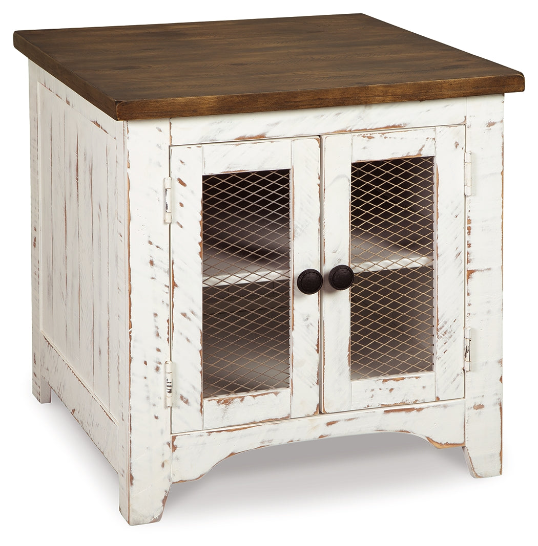 Wystfield Coffee Table with 1 End Table in White/Brown - PKG008785
