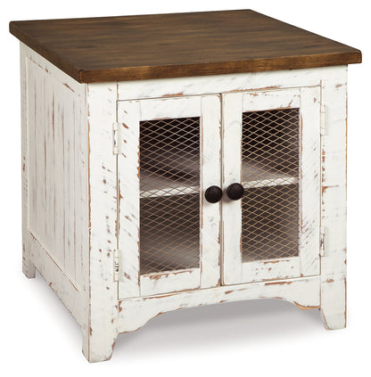 Wystfield Coffee Table with 1 End Table in White/Brown - PKG008785