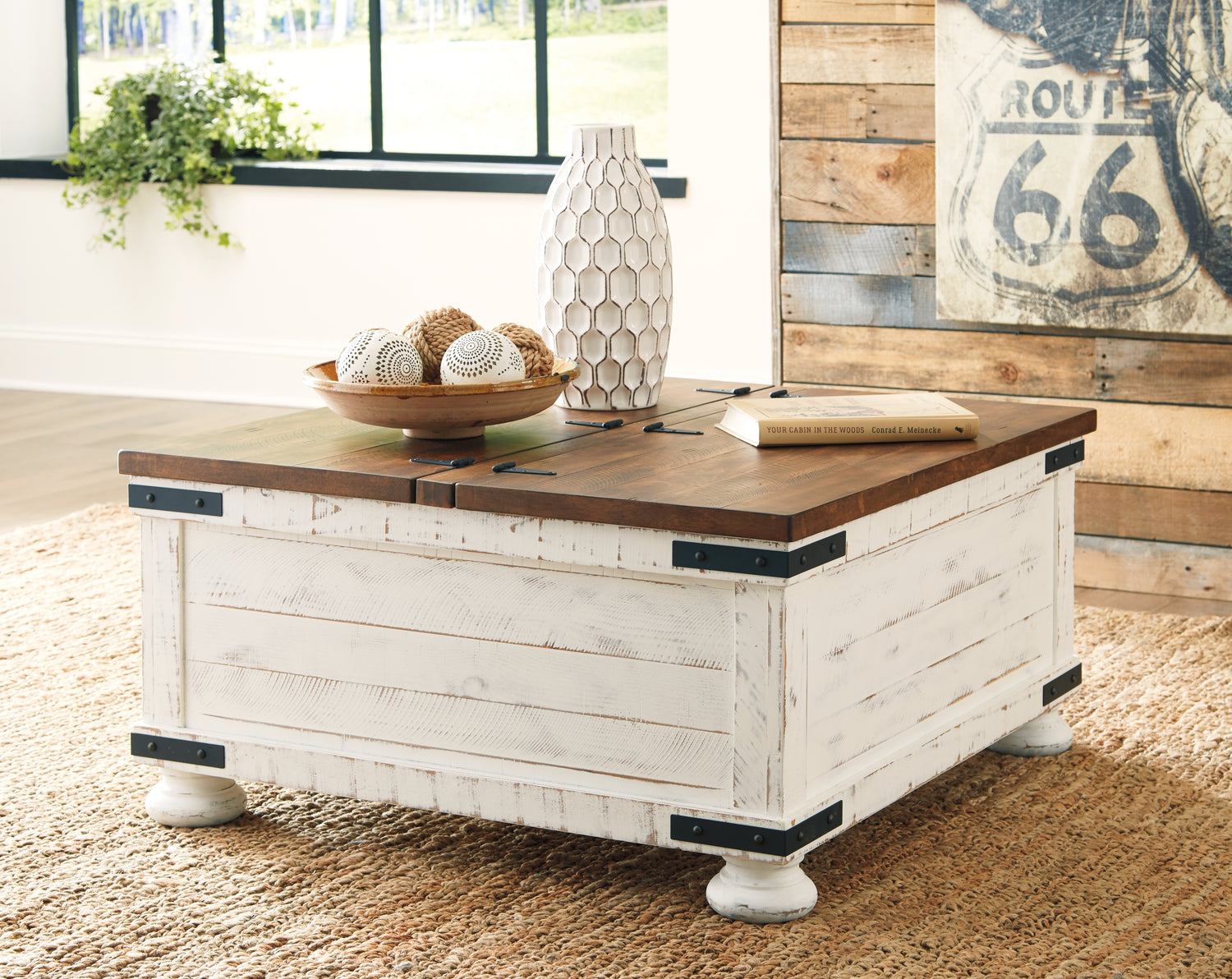Wystfield White/Brown Coffee Table and 2 End Tables - T459T3