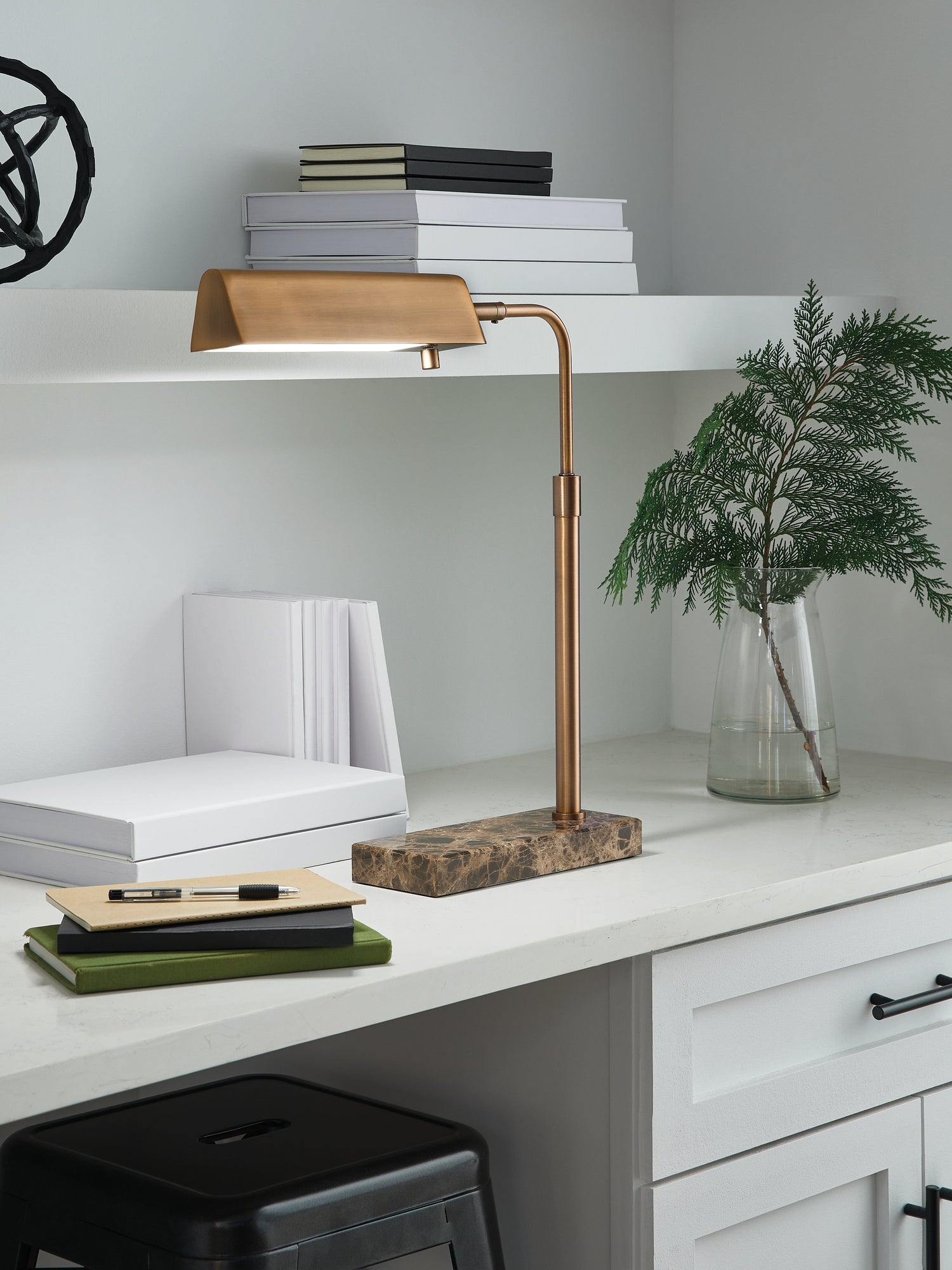 Yafe Bronze Finish Desk Lamp - L734412
