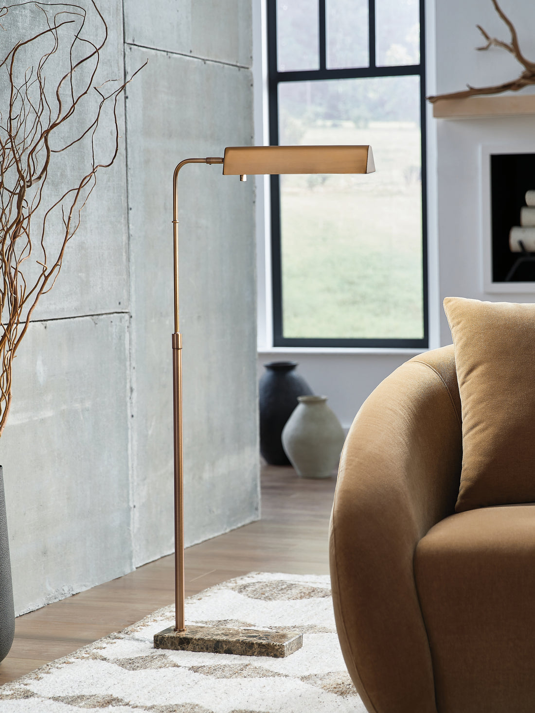 Yafe Bronze Finish Floor Lamp - L734411