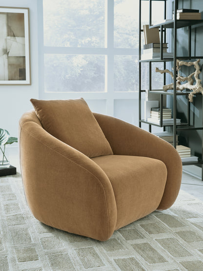 Yahya Camel Swivel Accent Chair - A3000781