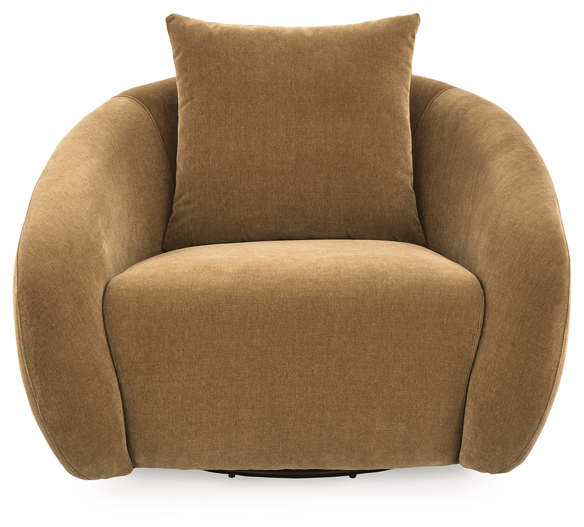 Yahya Camel Swivel Accent Chair - A3000781