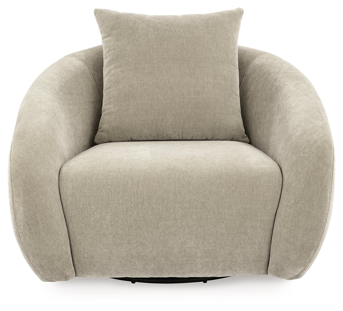 Yahya Pebble Swivel Accent Chair - A3000782