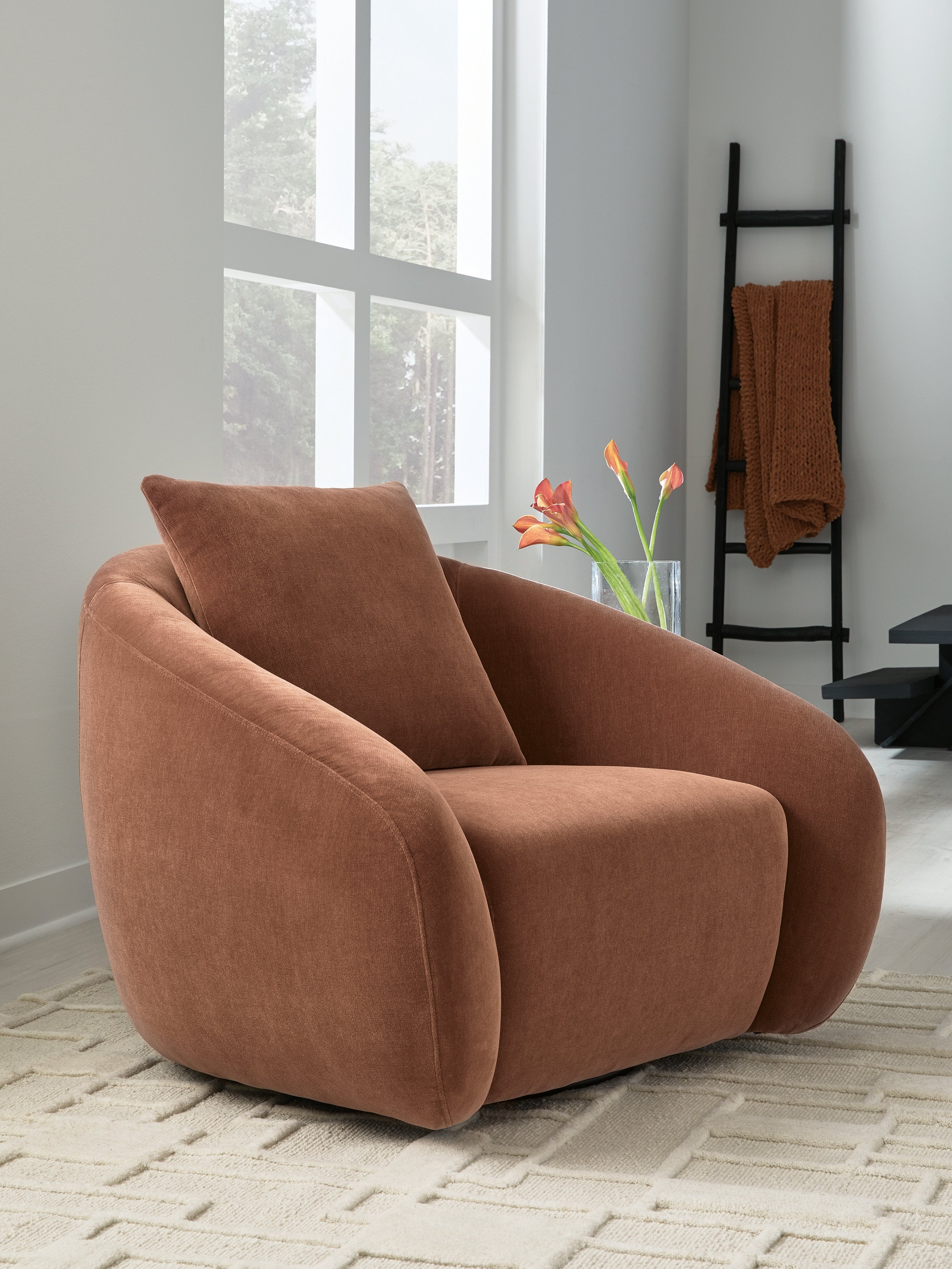 Yahya Sienna Swivel Accent Chair - A3000780