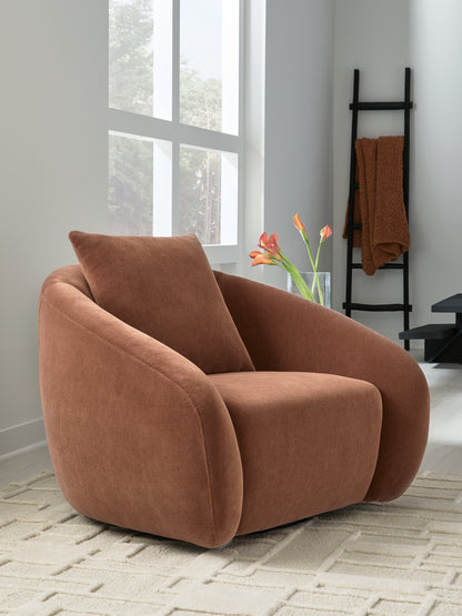 Yahya Sienna Swivel Accent Chair - A3000780