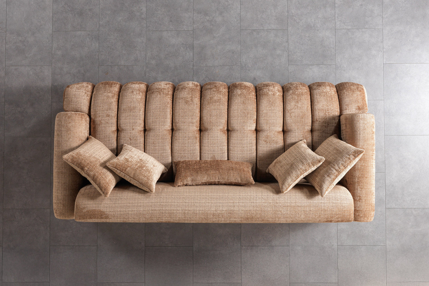 Yulia Coffee Boucle Sofa &amp; Loveseat [ETA: 11/5] - YULIACOFB-SL