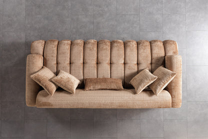 Yulia Coffee Boucle Sofa &amp; Loveseat [ETA: 11/5] - YULIACOFB-SL