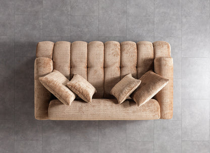 Yulia Coffee Boucle Sofa &amp; Loveseat [ETA: 11/5] - YULIACOFB-SL