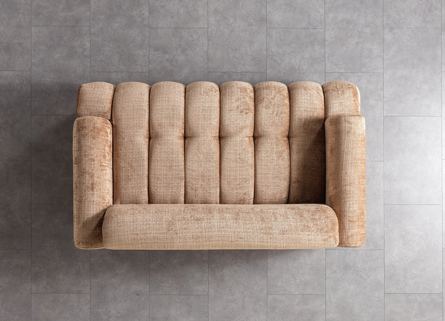 Yulia Coffee Boucle Sofa &amp; Loveseat [ETA: 11/5] - YULIACOFB-SL