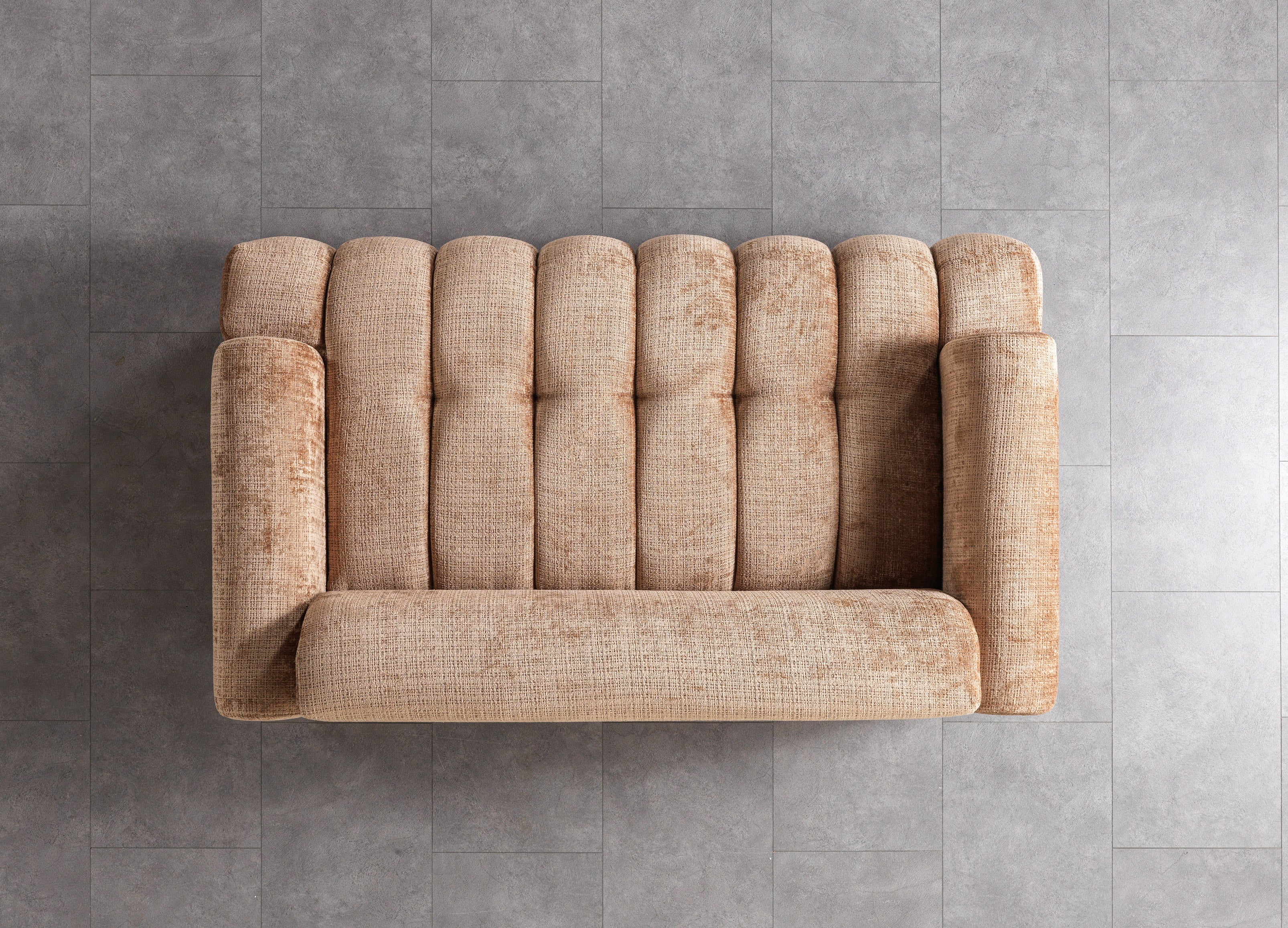 Yulia Coffee Boucle Sofa &amp; Loveseat [ETA: 11/5] - YULIACOFB-SL