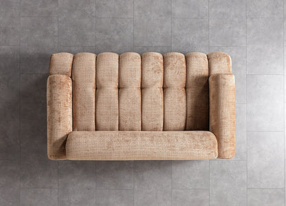 Yulia Coffee Boucle Sofa &amp; Loveseat [ETA: 11/5] - YULIACOFB-SL