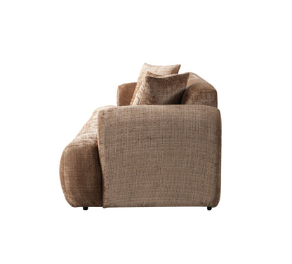 Yulia Coffee Boucle Sofa &amp; Loveseat [ETA: 11/5] - YULIACOFB-SL