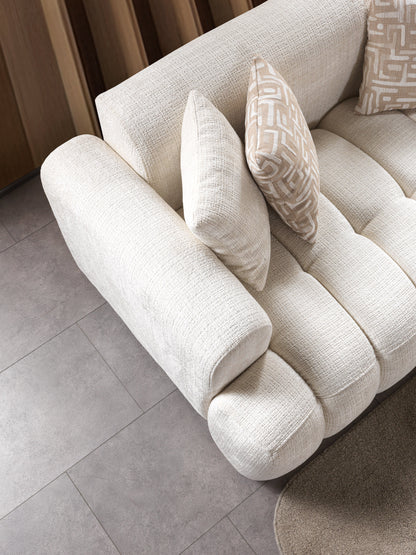 Yulia Ivory Boucle Sofa &amp; Loveseat [ETA: 11/5] - YULIAIVB-SL