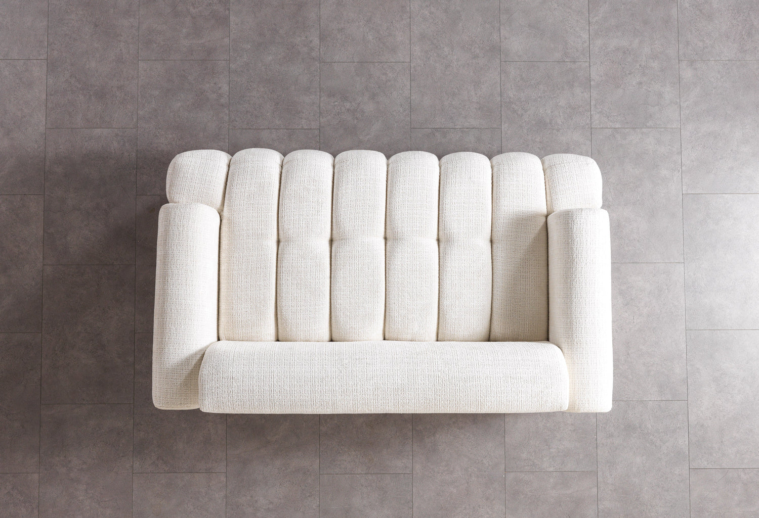 Yulia Ivory Boucle Sofa &amp; Loveseat [ETA: 11/5] - YULIAIVB-SL