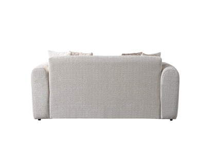 Yulia Ivory Boucle Sofa &amp; Loveseat [ETA: 11/5] - YULIAIVB-SL