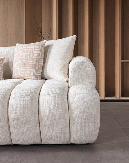 Yulia Ivory Boucle Sofa &amp; Loveseat [ETA: 11/5] - YULIAIVB-SL