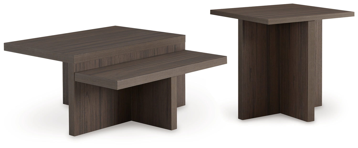 Zendex Brown Table (Set of 2) - T304-12